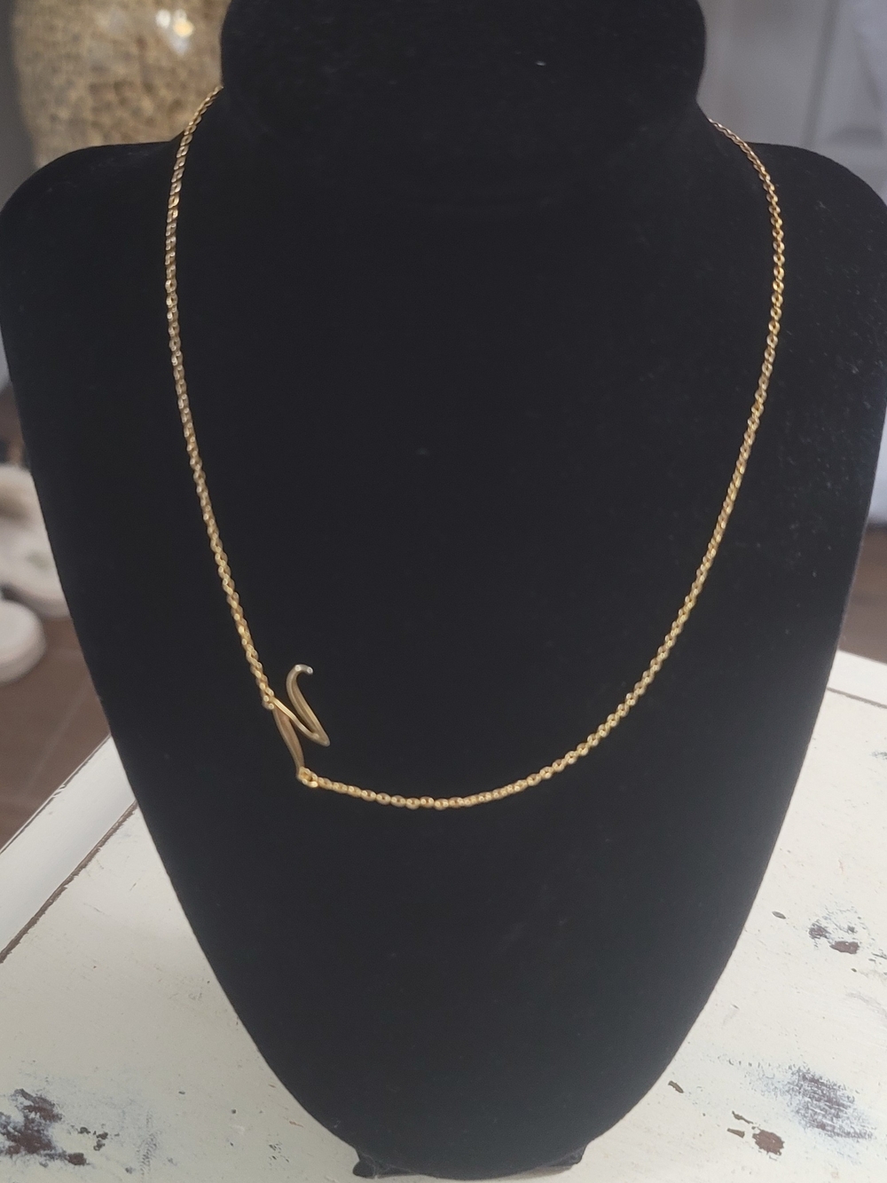 New Gold Initial 'N' Pendant Necklace - Feminine Everyday Chain